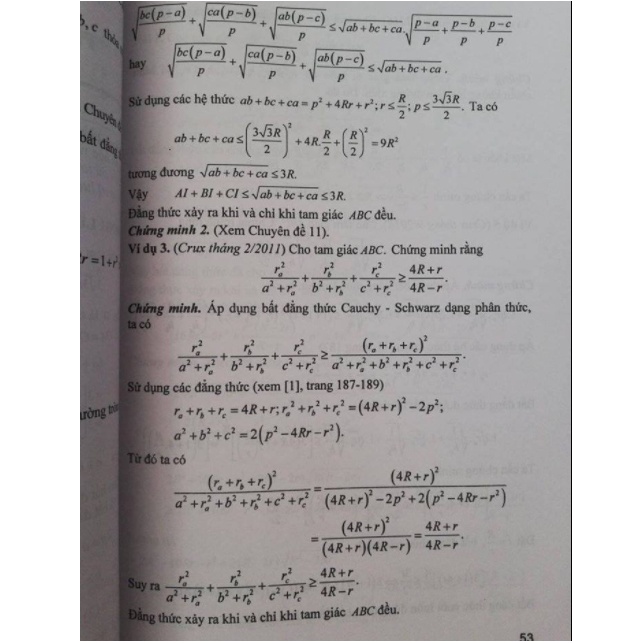Sách - Các chuyên đề chọn lọc sáng tạo và chứng minh bất đẳng thức hình học