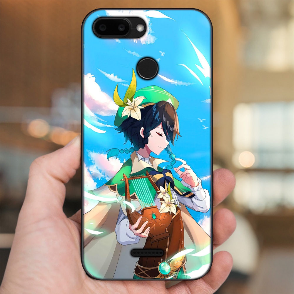 Ốp lưng Xiaomi Redmi 6 viền đen in hình Venti Genshin Impact