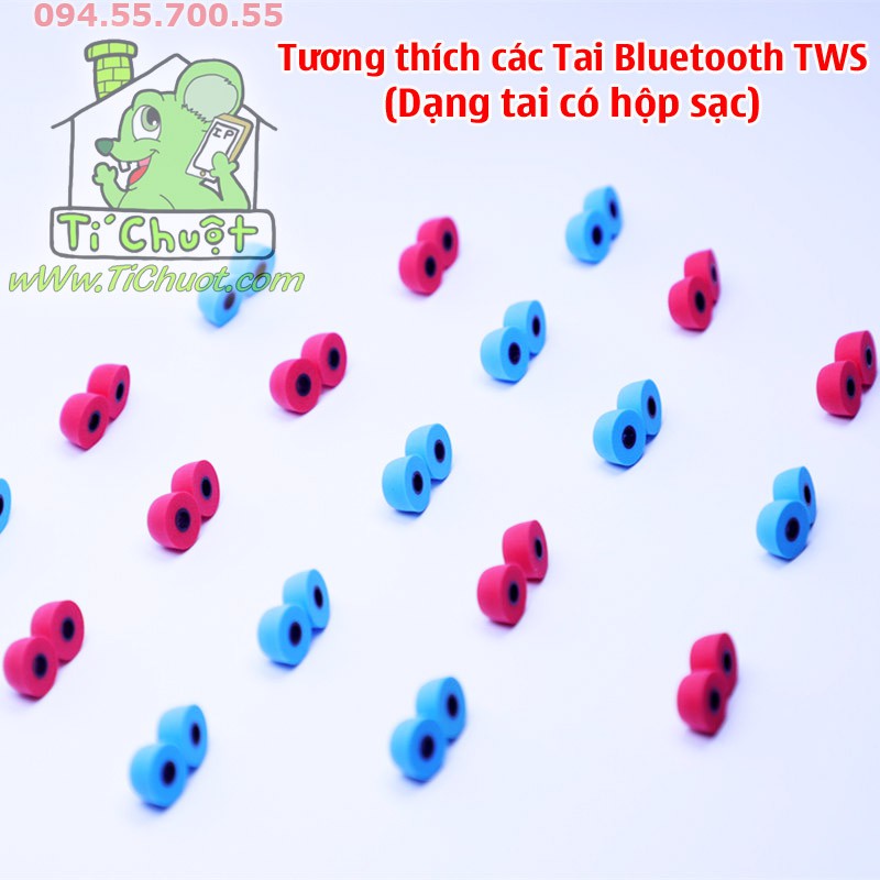 Nút Bọt Biển Tai Bluetooth TWS Nút Ngắn Lõi 4.5mm Cao 7mm