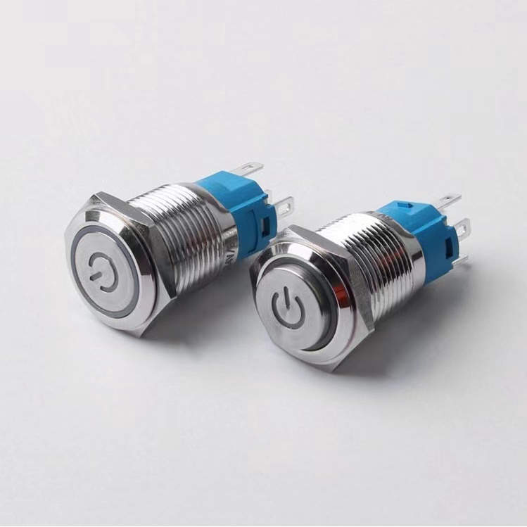 Nút Công Tắc Đèn LED 16mm Không NC 24V 36V 48V 110-220V