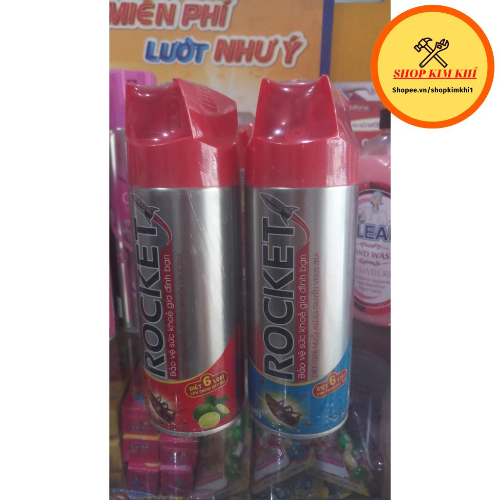 Bình Xịt Côn Trùng Rocket Hương Chanh và Không Mùi 300ml