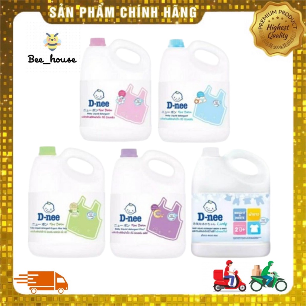 Nước giặt xả Dnee Thái Lan chính hãng 3000ml siêu thơm lưu hương lâu an toàn với da em bé Beehouse