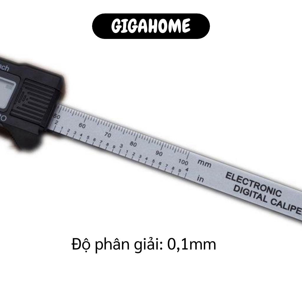 Thước Điện Tử GIGAHOME Thước Kẹp Kỹ Thuật Số Vernier Caliper Đo Đường Kính Sợi Nhựa 6232