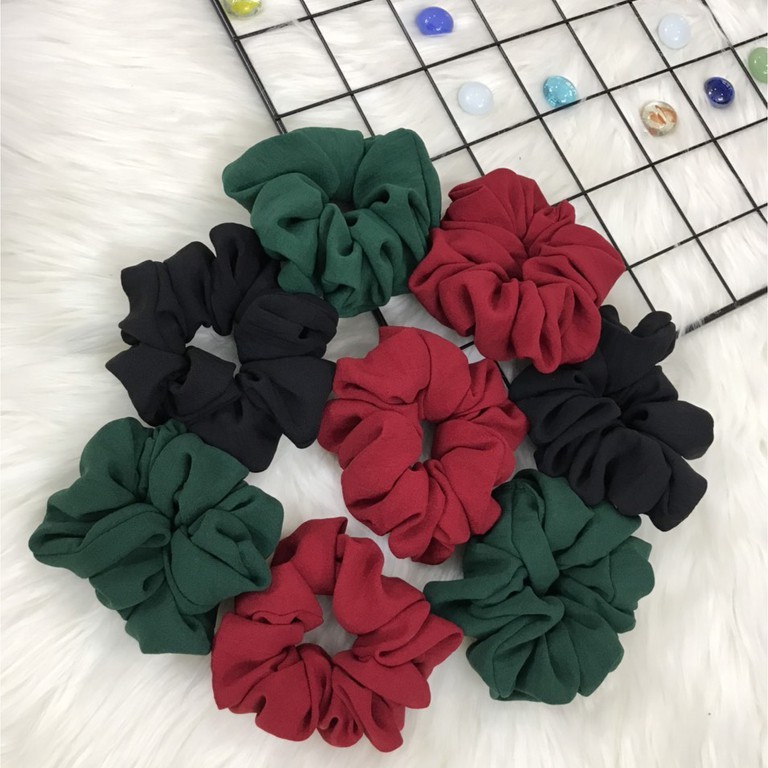 Đồ Cột Tóc Vải Scrunchies Makeup, Dây Buộc Tóc Crunchies Phụ Kiện Tóc Nữ