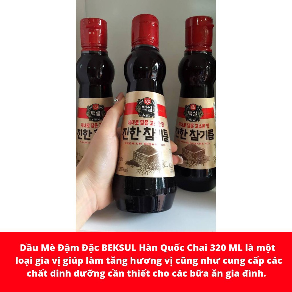 Dầu mè đậm đặc BEKSUL Hàn Quốc 320ml