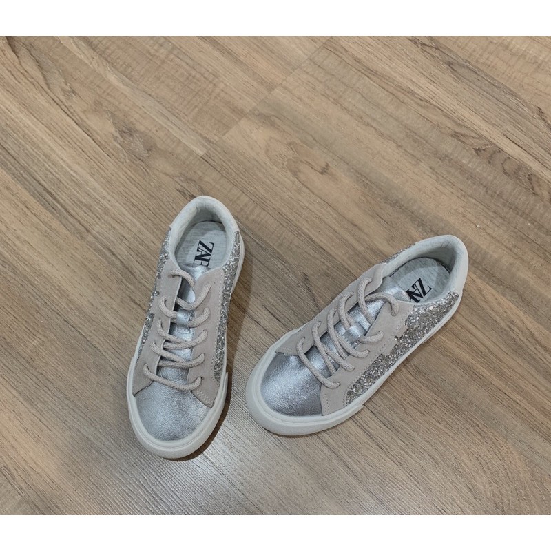 Giày thể thao nữ Zara nhũ bạc