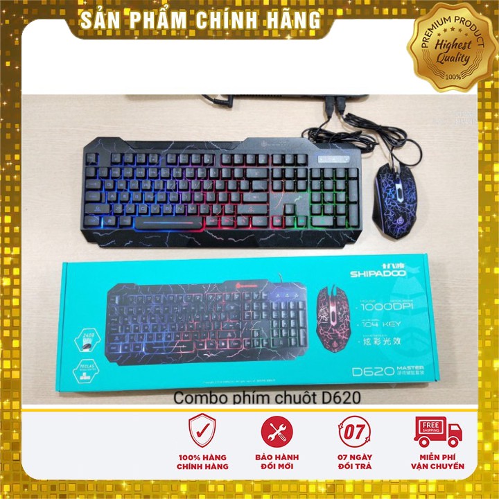 Bộ Bàn Phím Chuột D950-D620 SHIPADOO (Xả Kho) Bàn phím chuột chơi game cổng USB  siêu nhạy Tặng kèm bàn di Razer.BPCS2 | BigBuy360 - bigbuy360.vn