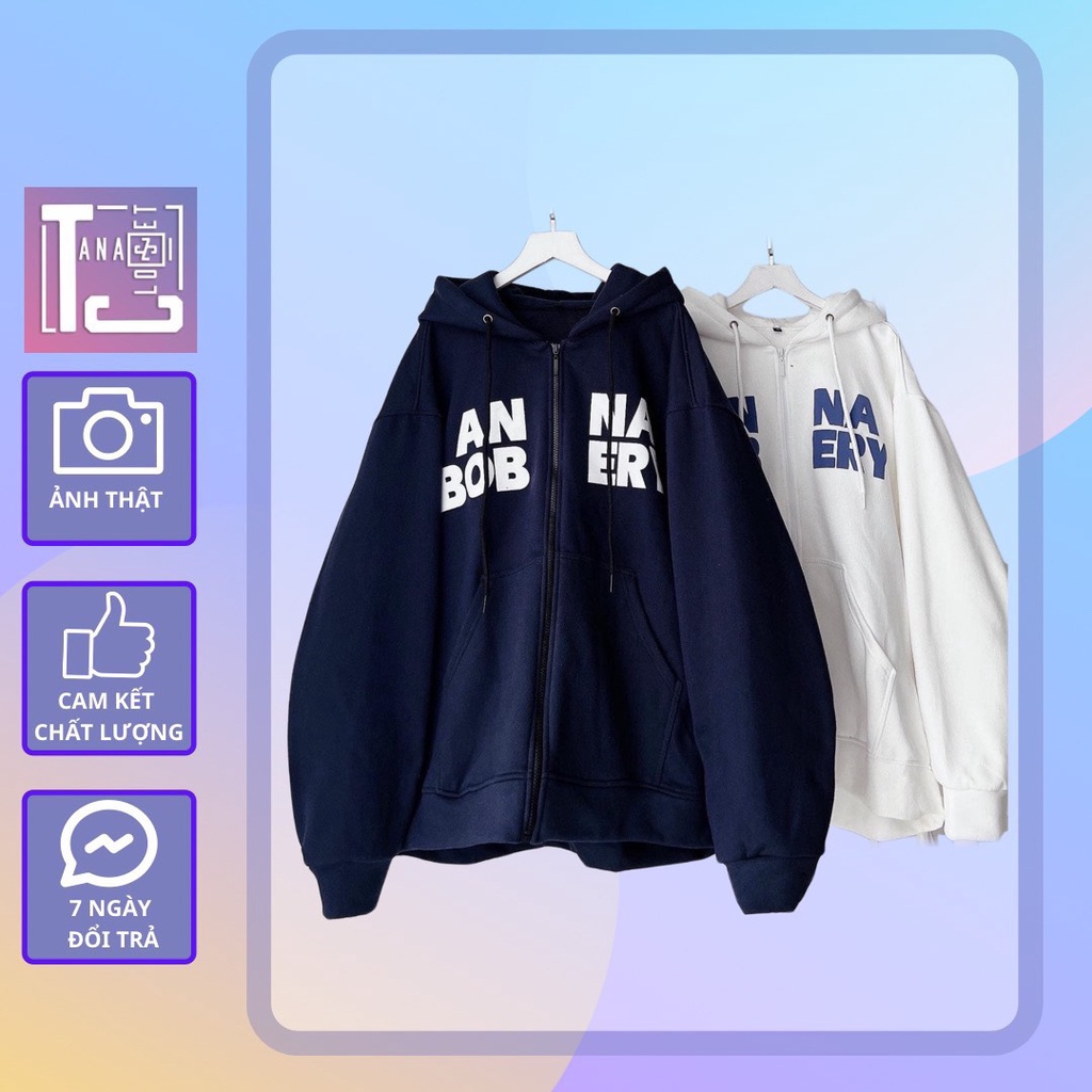 [sẵn]Áo Khoác Tanazi Tay Dài Form Rộng Vải Nỉ Lót Bông Siêu Mịn In Chữ BOB (ảnh thật tại shop) Tanazi Closet