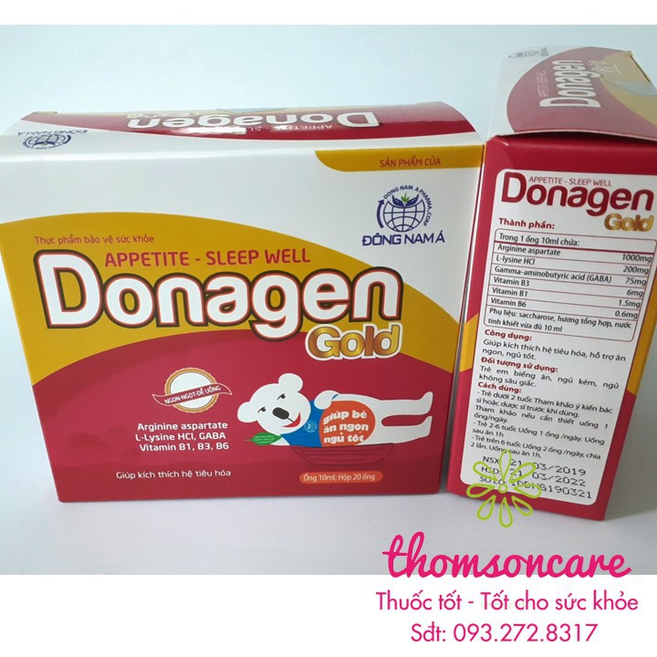 Donagen giúp trẻ ăn ngon - tăng cường hệ miễn dịch - thúc đẩy phát triển thể chất Chính hãng