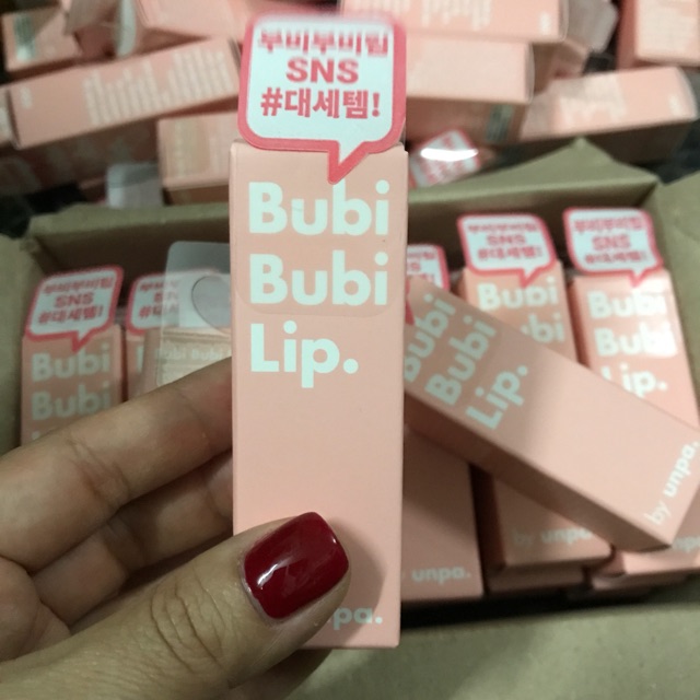 Gel tẩy da chết môi dạng sủi bọt Bubi bubi lip - Hàn quốc