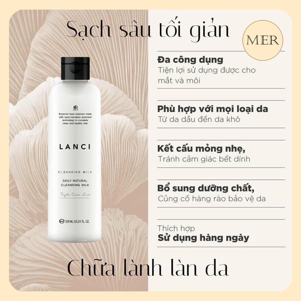 Sữa Tẩy Trang Đa Năng LANCI DAILY NATURAL CLEANSING MILK