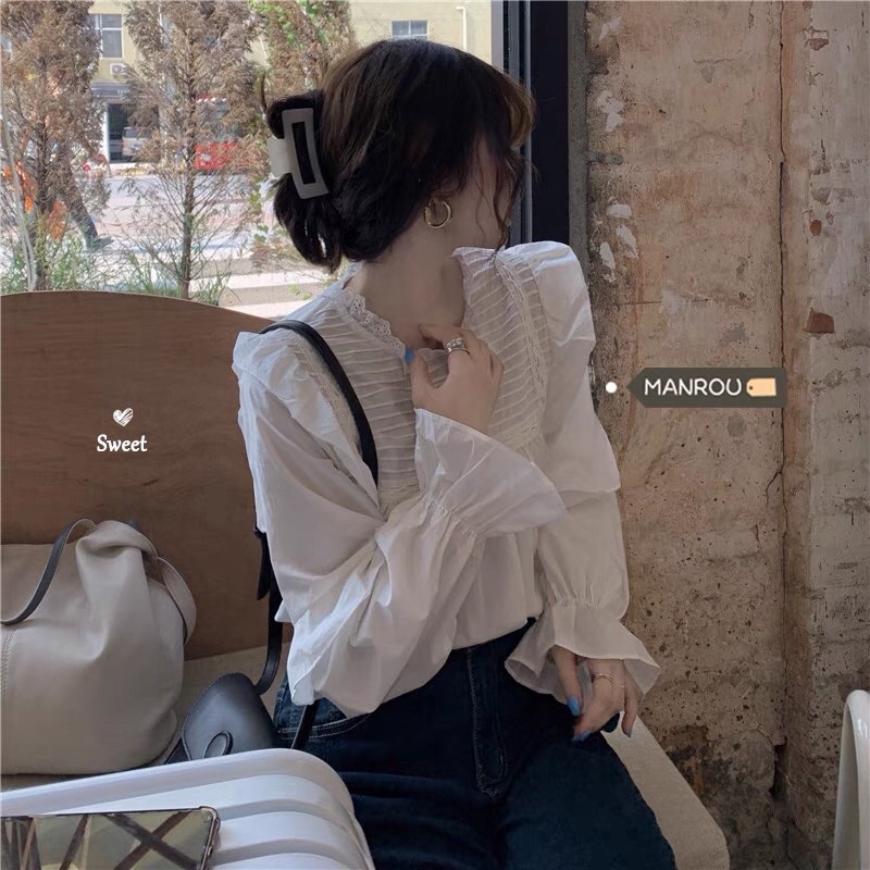 Áo babydoll nữ cánh tiên dài tay tiểu thư – (TTA32)