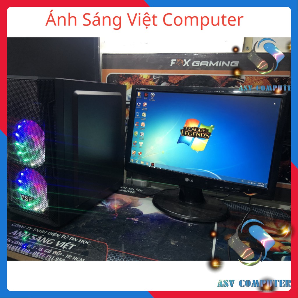 (HOT SALE) Bộ máy tính bàn game, văn phòng full bộ A4 5300/ Ram 8GB + LCD 19in