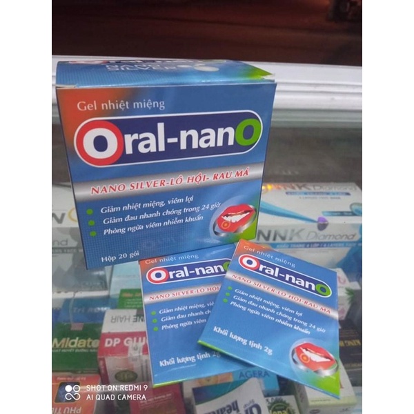 Gói bôi nhiệt miệng oral nano silver_ kem/ Gel bôi nhiệt miệng, viêm lợi