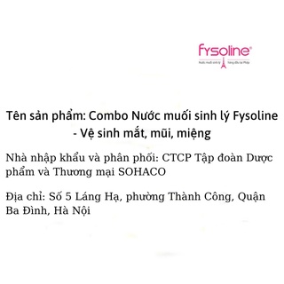 Date mới - fysoline - nước muối sinh lý pháp - vệ sinh mắt, mũi - ảnh sản phẩm 8