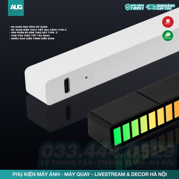 Đèn Led Rgb Cảm Ứng Theo Nhịp Nhạc Cổng Usb Có Thể Điều Chỉnh Gắn Trong Xe Hơi - AUG Camera &amp; Decor Hà Nội