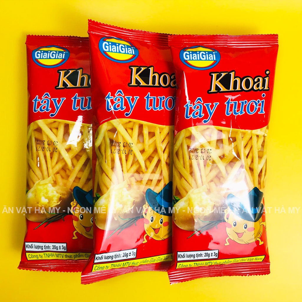 Snack khoai tây tươi gói 20g đồ ăn vặt Hà My