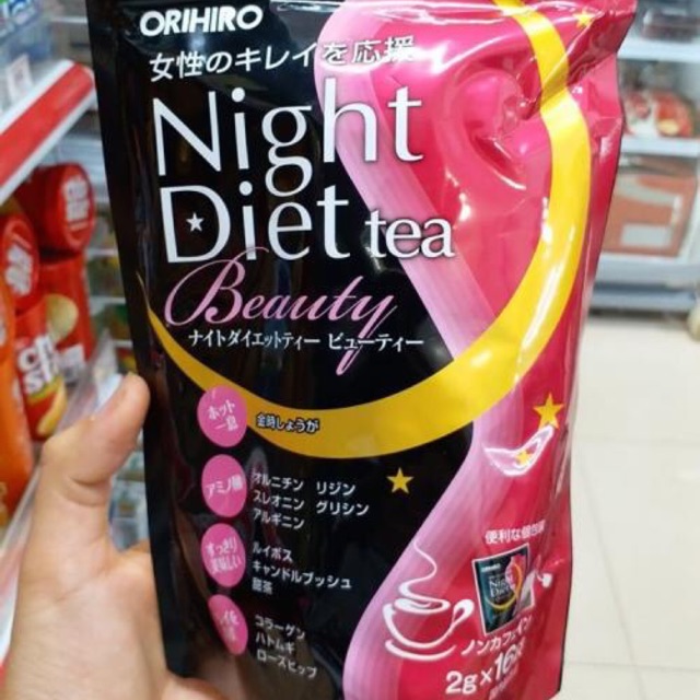 TRÀ GIẢM CÂN ORIHIRO NIGHT DIET TEA ( GÓI MÀU HỒNG BỔ SUNG COLLAGEN CHỐNG LÃO HOÁ)