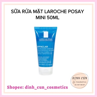 [50ml] Sữa Rửa Mặt Cho Da Dầu Mụn, Nhạy Cảm - La Roche - Posay Effaclar Purifying Foaming Gel Cleanser