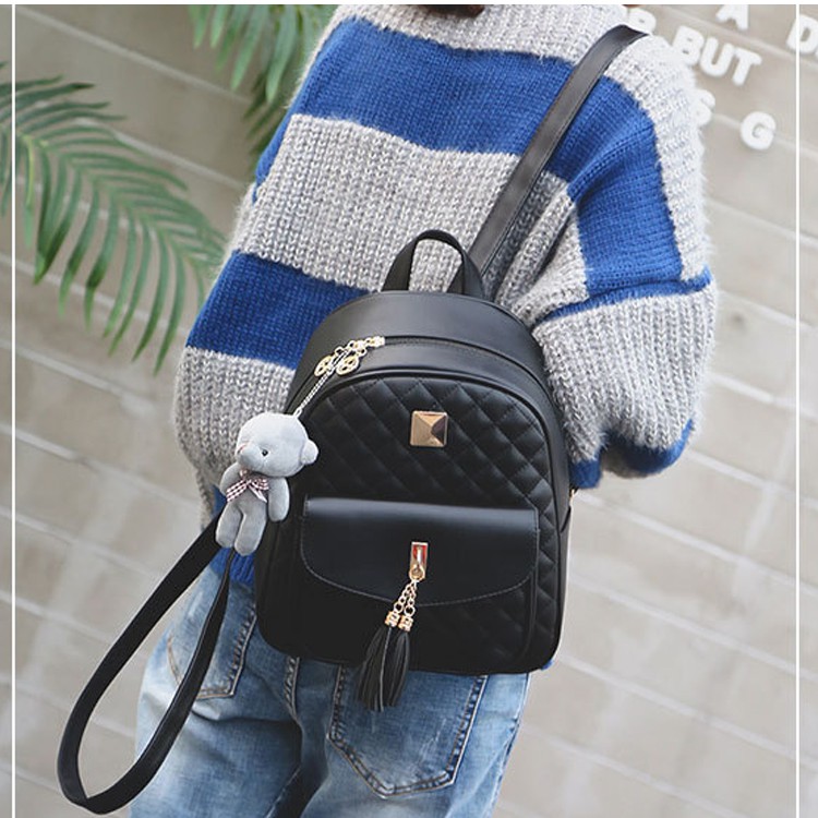 Balo thời trang nữ sành điệu kiểu dáng đẹp chất liệu da mềm dùng đi chơi, đi học, đi du lịch