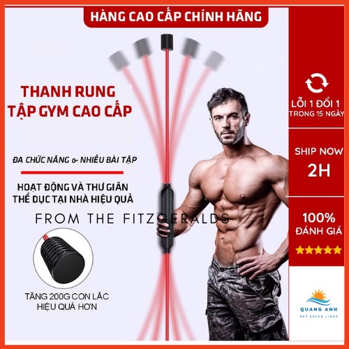 Dụng Cụ Tập Thể Dục Giảm Béo Đàn Hồi Đa Năng Felix Tại Nhà, Thanh Rung Đàn Hồi, Gậy Rung Tập Gym đa năng, thanh rung,