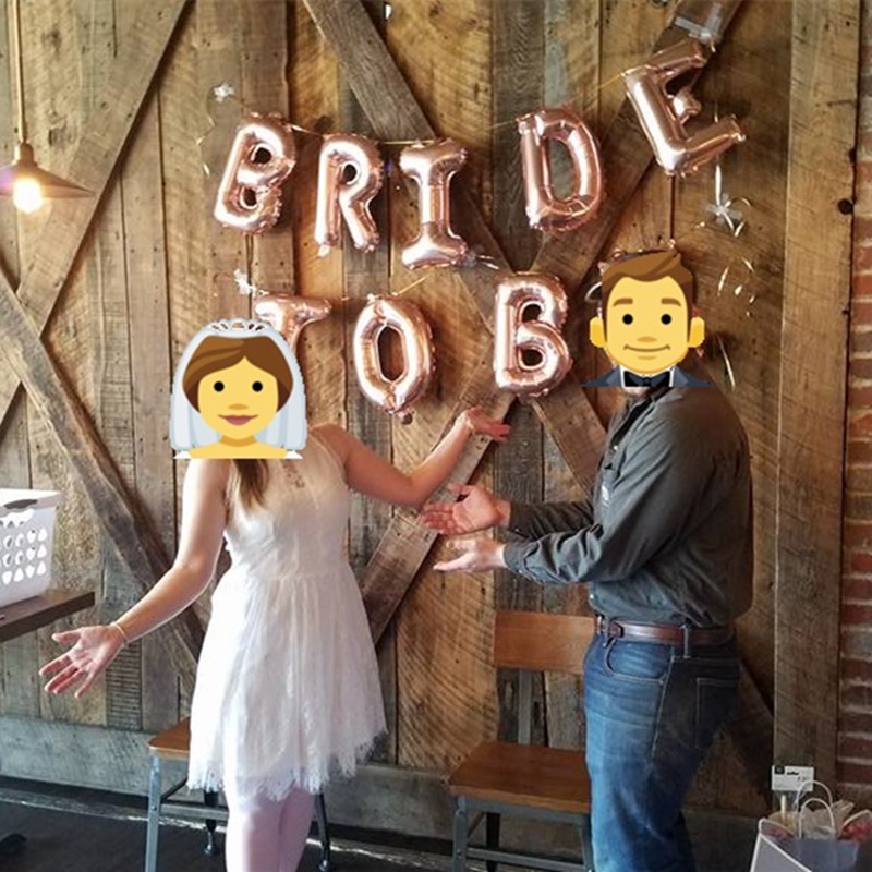 Bộ Bong Bóng Chữ Bride To Be Màu Vàng Hồng Trang Trí Tiệc Cưới