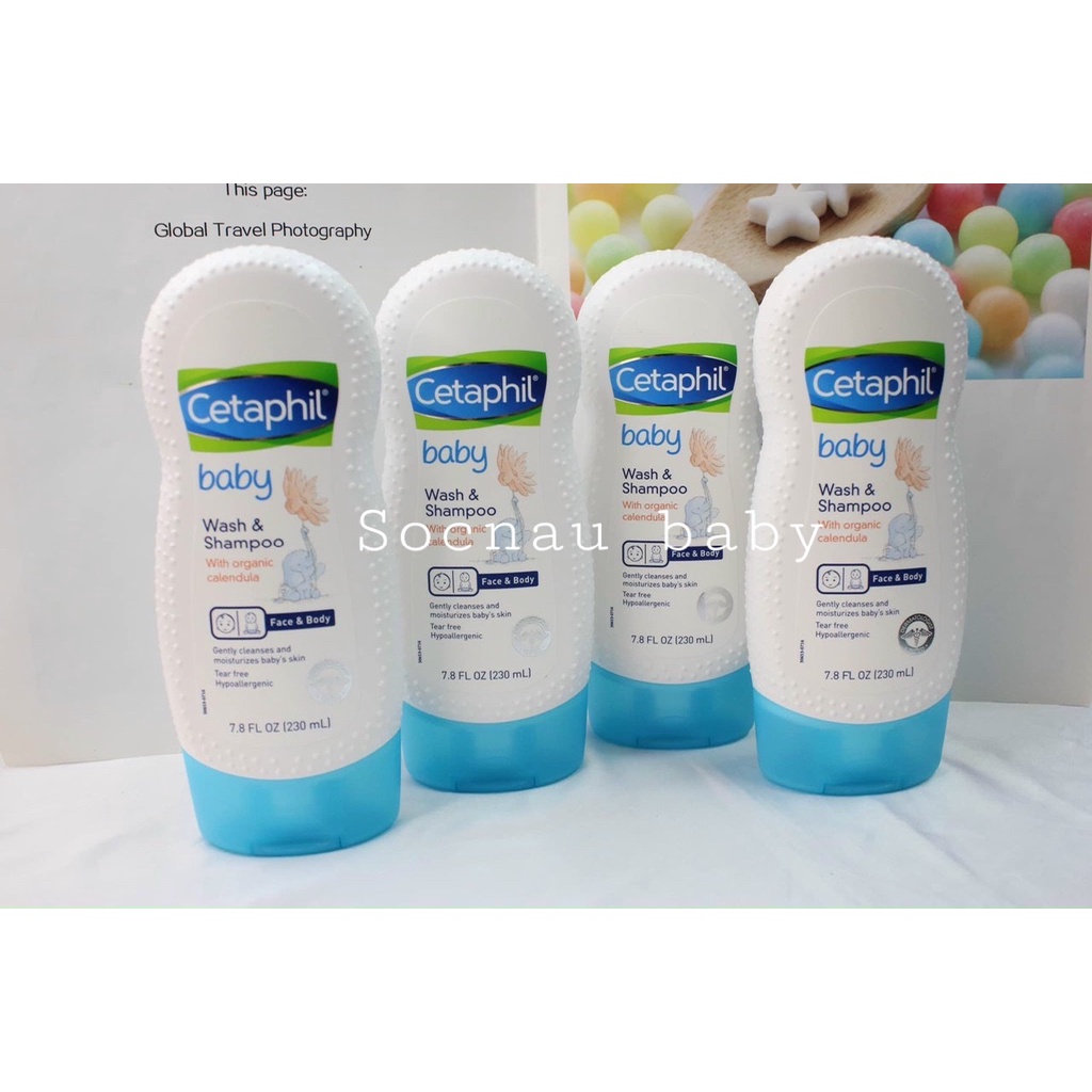 Sữa tắm gội 2in1 Organic Cetaphil 230ml cho bé