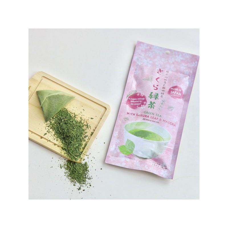 [TRÀ TÚI LỌC] Trà xanh Sakura matcha [Japan] KANES Green tea with sakura leaf & matcha 24g (3g x 8 tea bags)