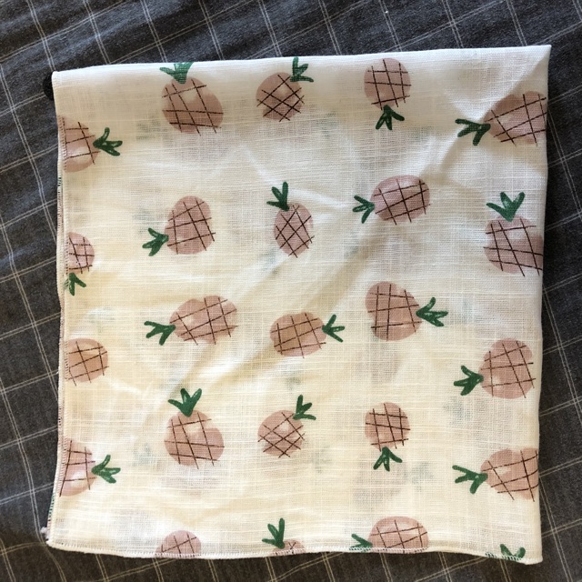 Khăn bandana vải thô mềm hình quả dứa mẫu mới