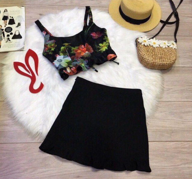 SÉT BỘ ÁO HOA CHÂN VÁY