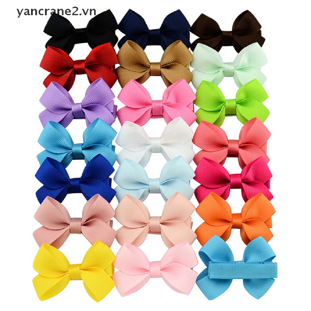 Set 20 Kẹp Tóc Nơ Lớn Dễ Thương Cho Bé Gái