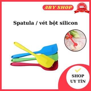 Vét bột Spatula silicon HÀNG LOẠI 1 phới vét bột cán đúc chống dính tốt