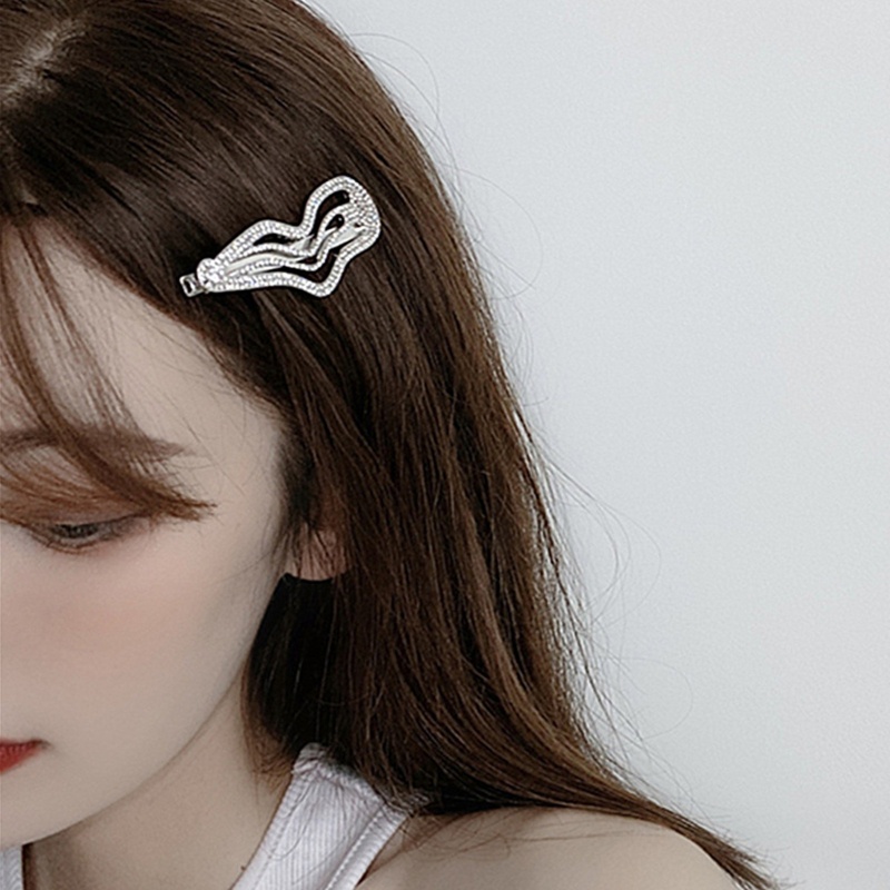 Kẹp Tóc Đính Đá Gợn Sóng Thời Trang