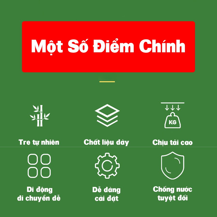 Giá kệ để chậu hoa, cây cảnh, để đồ đa năng bằng gỗ tre tự nhiên Vango V18 sang trọng, hiện đại, sơn phủ bóng chống nước