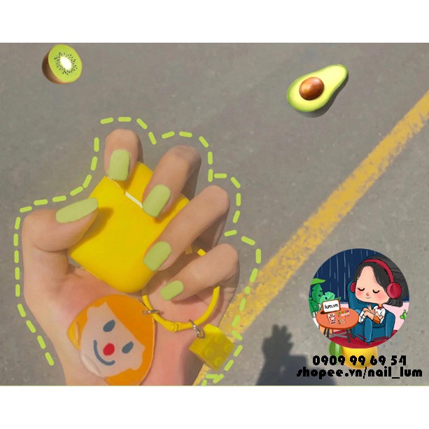 Móng Giả - Ngắn Đơn Màu [Sẵn Keo - Đóng Hộp 24 Chiếc Đủ Kích Cỡ]