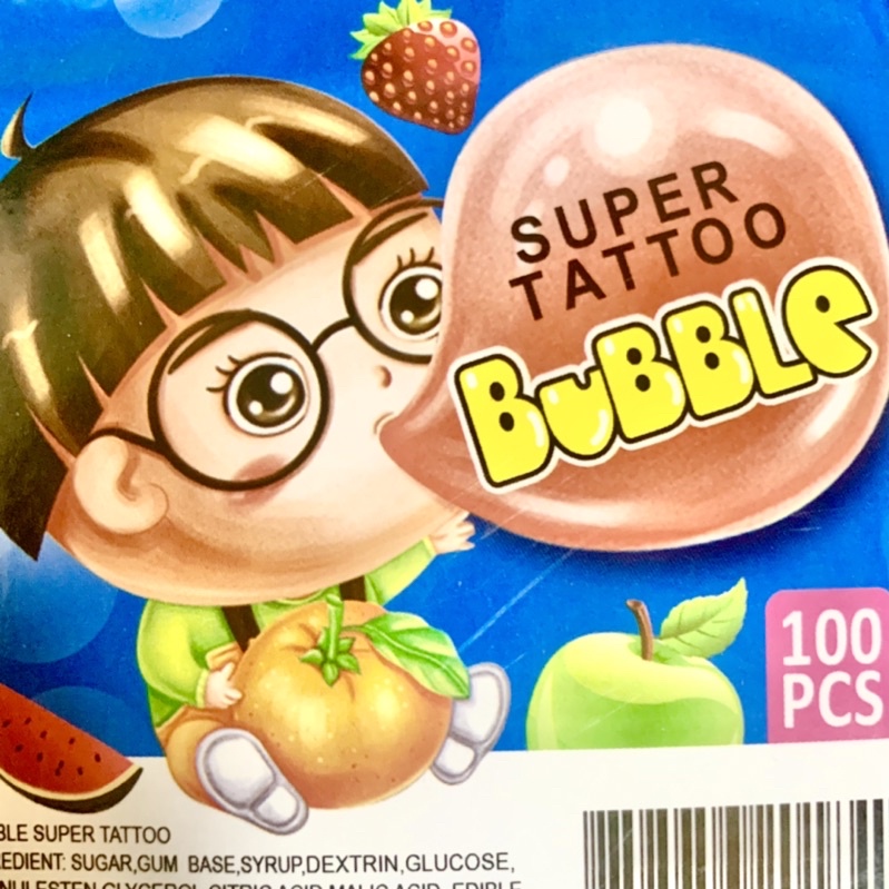 Kẹo cao su thổi Bubble tặng hình xăm cute (thanh 3,5g)