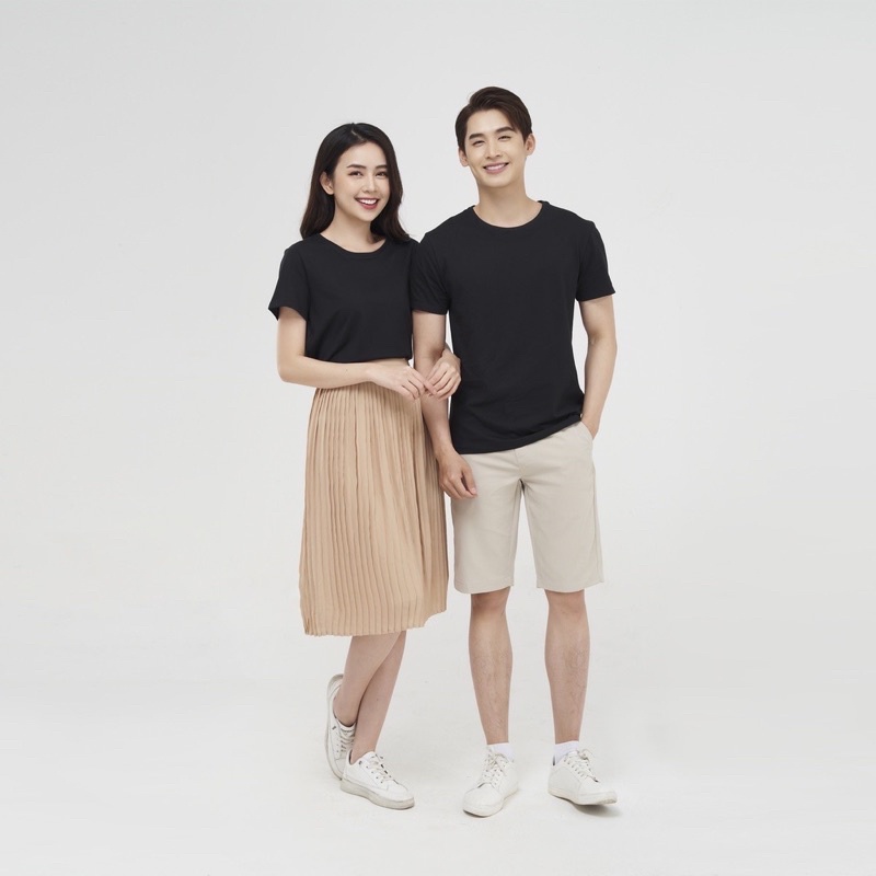 Áo Thun Trơn Nam Nữ Cổ Tròn Tay Ngắn 100% Cotton Cao Cấp