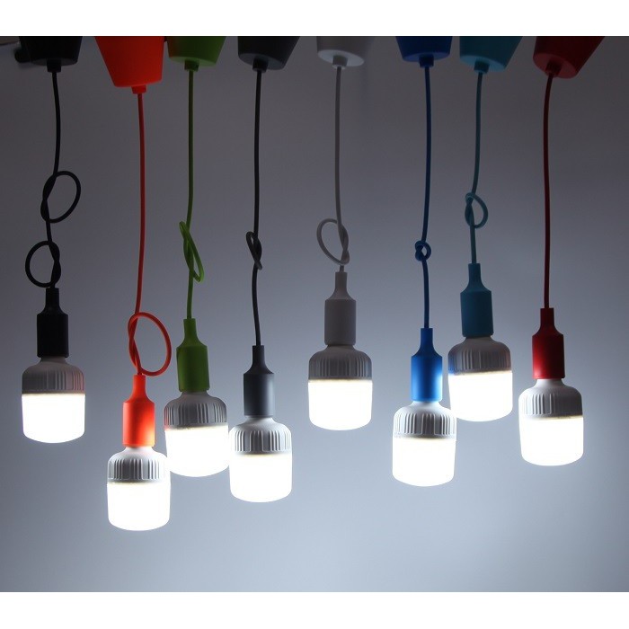 Bộ 8 dây đèn thả trang trí bóng led búp trụ 18w