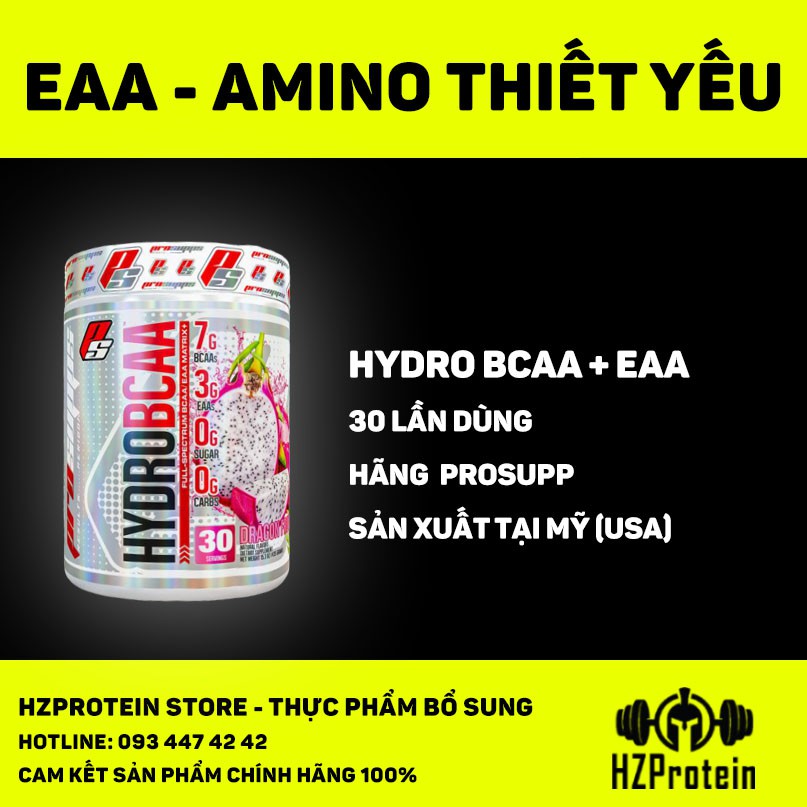 HYDRO BCAA - HỖ TRỢ PHÁT TRIỂN, PHỤC HỒI CƠ BẮP VỚI EAA (30 LẦN DÙNG)