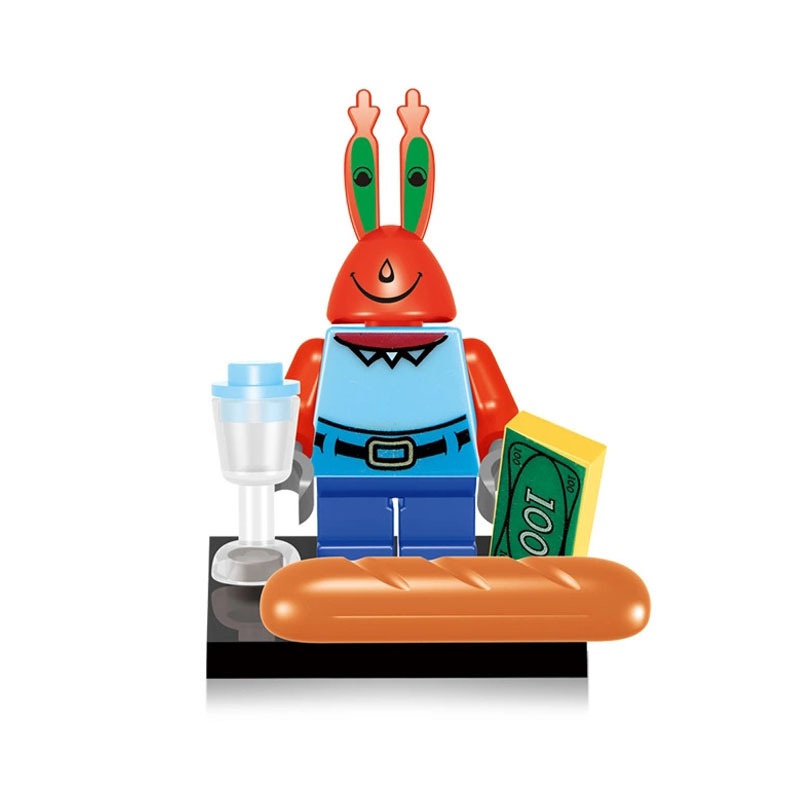 Đồ Chơi Lắp Ráp Mô Hình lego Hình Chú Cua/Cua/Ngôi Sao Spongebob Cho Trẻ Em