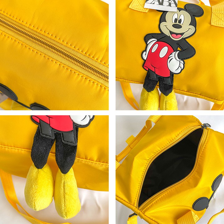 Túi Trống Đeo chéo Cho Bé và Người lớn Phong Cách Mickey Du Lịch Đi Chơi Cao Cấp