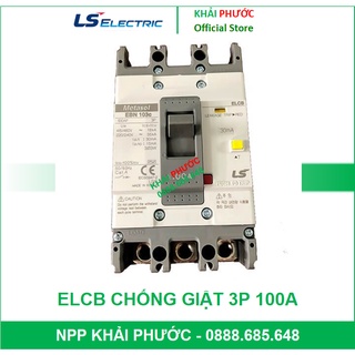 Elcb 3p 60a 75a 100a ls ebn103c chống giật - khải phước electric