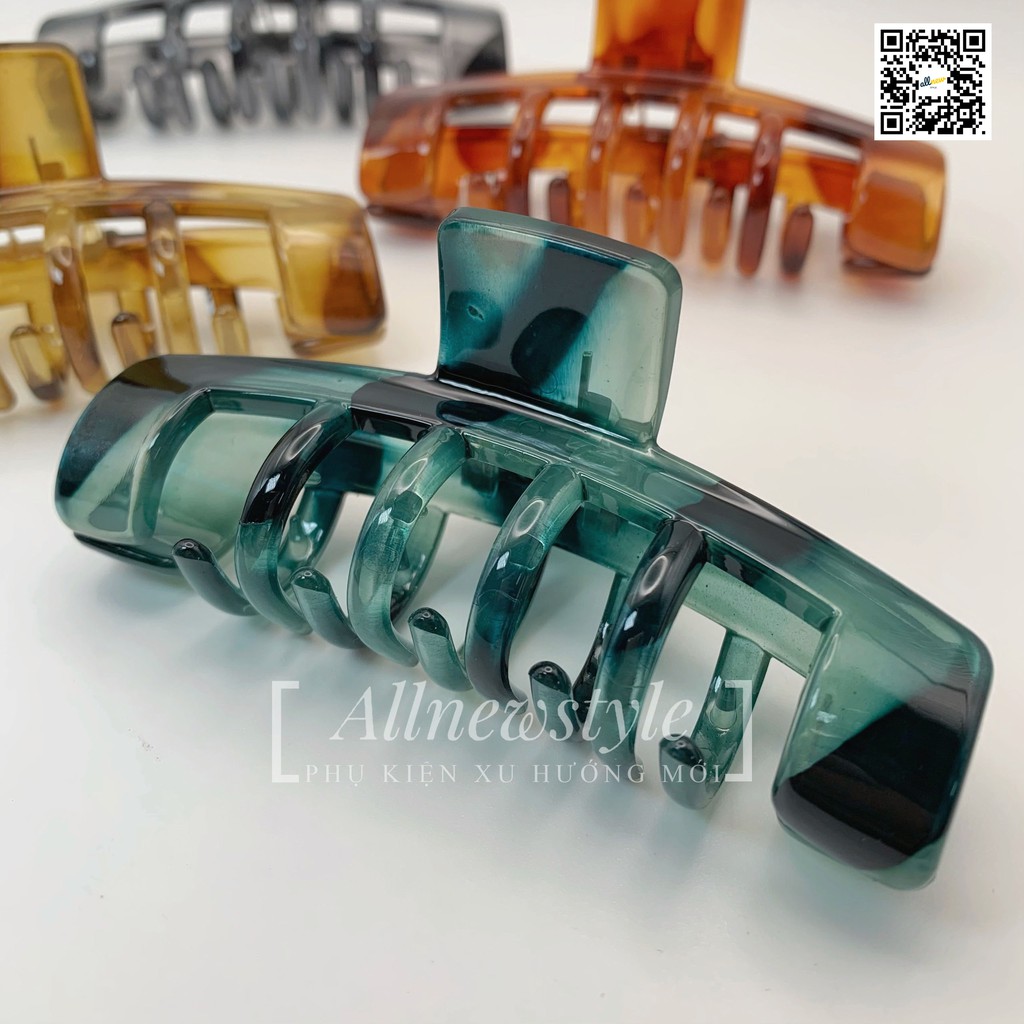 Kẹp tóc màu cẩm thạch Allnewstyle 10cm