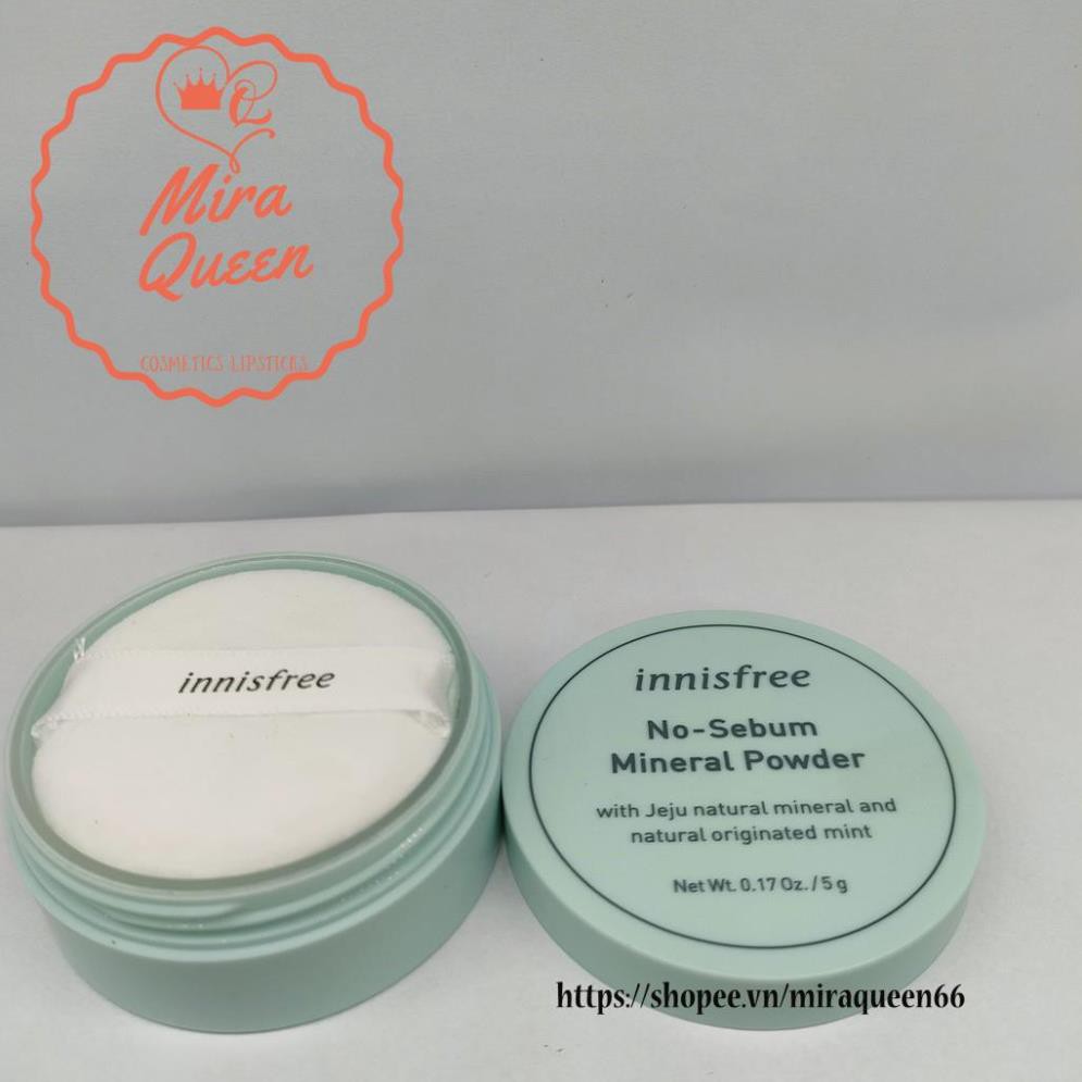 Phấn phủ kiềm dầu, che khuyết điểm Innisfree No-Sebum Mineral, Blur Powder