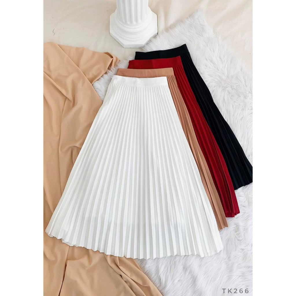 Chân váy midi dập li (xếp ly) | BigBuy360 - bigbuy360.vn