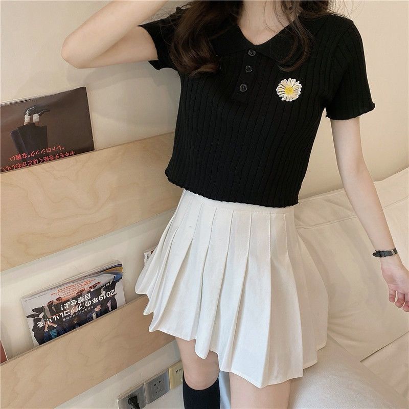 Áo Thun Polo Ngắn Tay Thời Trang Đơn Giản Dễ Phối Đồ Cho Nữ