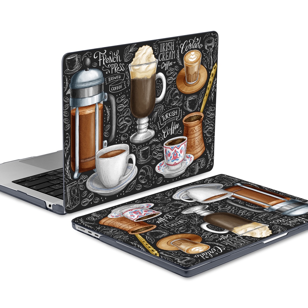 Ốp Bảo Vệ Laptop In Hình Cà Phê Cho Macbook Air Pro M2 A2681 A2338 14 M1 Pro Max A2442 Smooth 2020 M1 A2337 2020