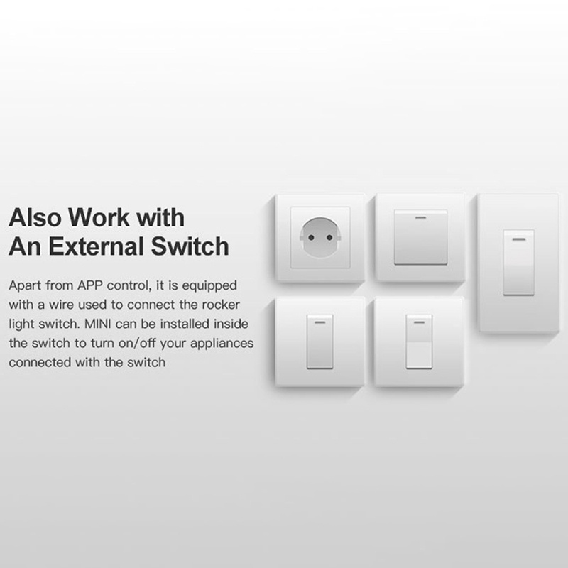 ECSG SONOFF MINI DIY Wifi Smart Switch Two Way Switch Via APP Remote Control Switches