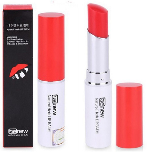 Son dưỡng môi không chì, xóa thâm môi Benew Natural Herb Lip Balm Hàn Quốc 4g/Thỏi- Hàng chính hãng