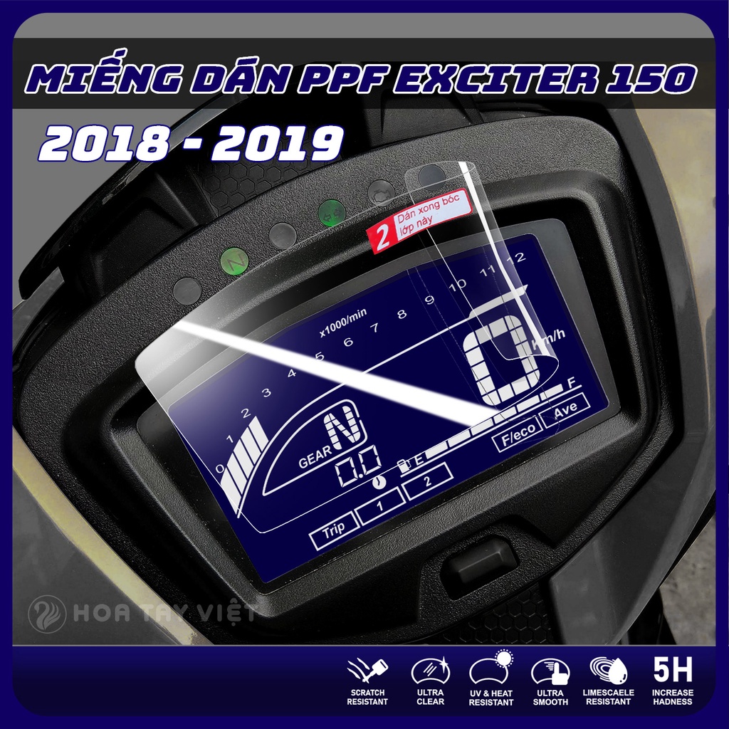 Exciter 150 2019 - 2020  miếng dán PPF bảo vệ mặt đồng hồ Exciter 150 2019 - 2020 cao cấp chống trầy xước